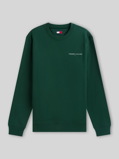 Tommy Jeans Bluza o kroju regular fit z małym napisem z logo Ciemnozielony 2