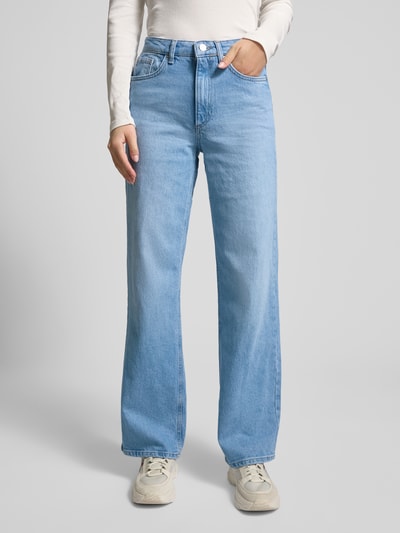 Only Wide Leg Jeans mit Baumwoll-Anteil Modell 'JUICY' Hellblau 4