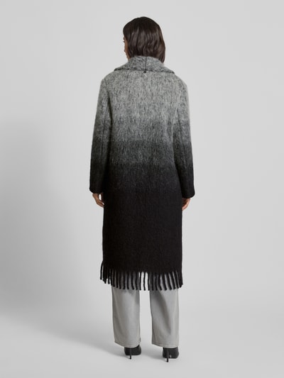 Marc Cain Wollmantel mit Fransen Dunkelgrau 5