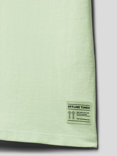 Tom Tailor Poloshirt mit Label-Patch Hellgrün 2
