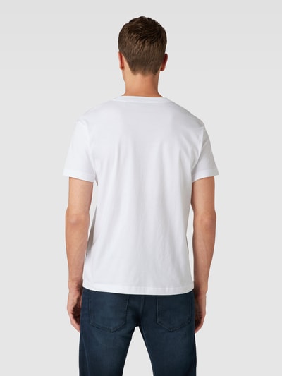 Gant T-Shirt mit Label-Print Weiss 5