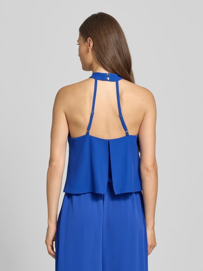 Rinascimento Neckholder-Cocktailshirt mit Applikation Blau 5