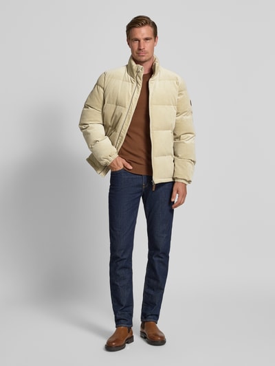 Gant Gewatteerd jack met structuurmotief Beige - 1