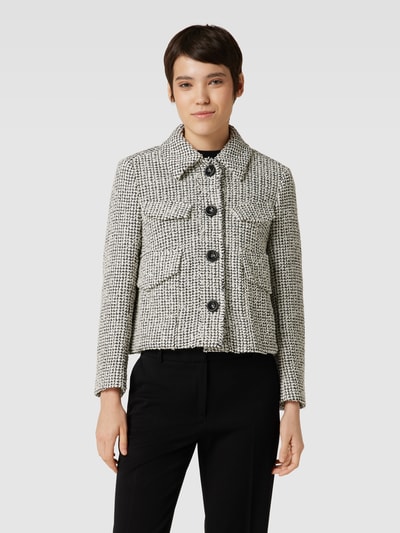 Luisa Cerano Blazer met structuurmotief en 3/4-mouwen Offwhite - 4