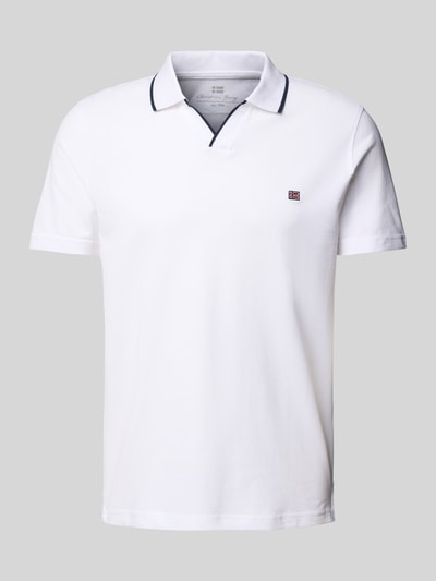 Christian Berg Men Regular Fit Poloshirt mit Logo-Stitching und Polokragen Weiss 2