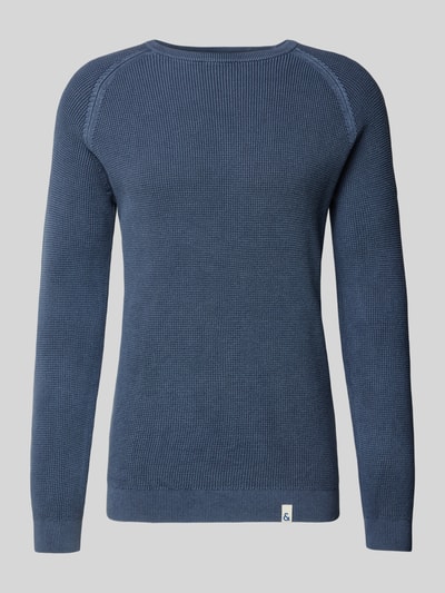 Colours & Sons Gebreide pullover met ribboorden Blauw - 2