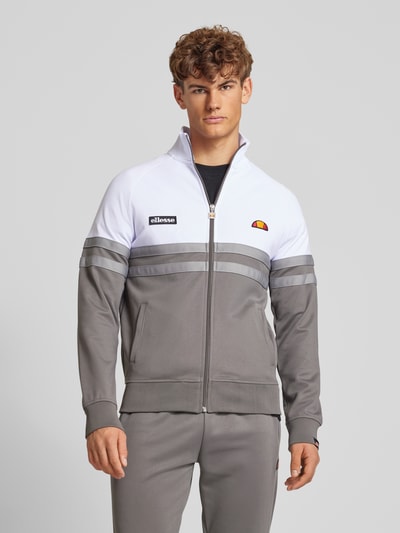 Ellesse Sweatjacke mit Label-Patches Modell 'RIMINI TRACK TOP' Mittelgrau 4