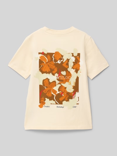 Jack & Jones T-Shirt mit Rundhalsausschnitt Modell 'VARENNA' Ecru 3