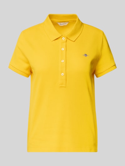 Gant Poloshirt mit Label-Stitching Gelb 2