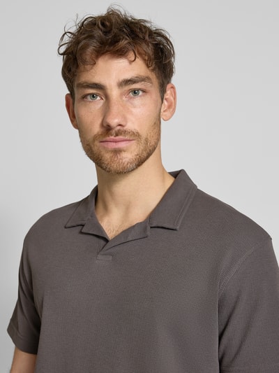 Tom Tailor Denim Relaxed Fit Poloshirt aus Baumwoll-Mix Mittelgrau 3