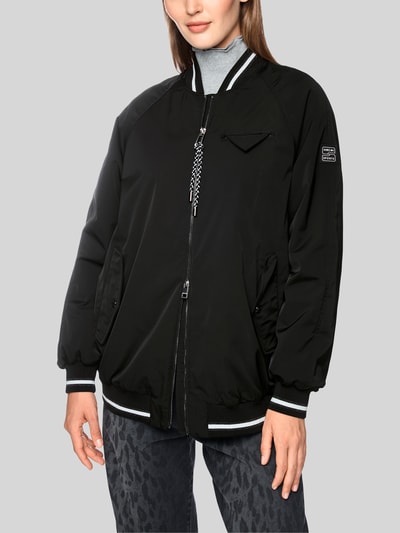 Marc Cain Loose Fit Bomberjacke mit College-Kragen Black 4
