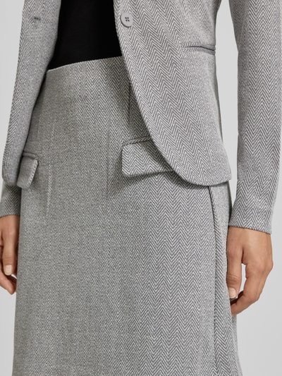 ICHI Minirok met klepzakken, model 'KATE JACQUARD' Lichtgrijs - 3