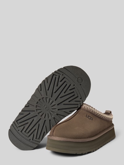 UGG Slides aus Veloursleder Modell 'TAZZ' Dunkelbraun 4