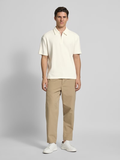 MCNEAL Poloshirt mit kurzem Reißverschluss Ecru 1