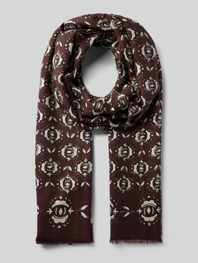 Weekend Max Mara Stola aus Woll-Seide-Mix Modell 'TAMBUTO' Hellbraun 1