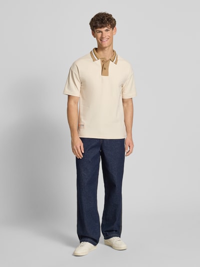 ANOTHER COTTON LAB Poloshirt mit Label-Stitching Beige 1