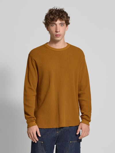 Levi's® Relaxed Fit Longsleeve mit Rundhalsausschnitt Senf 4