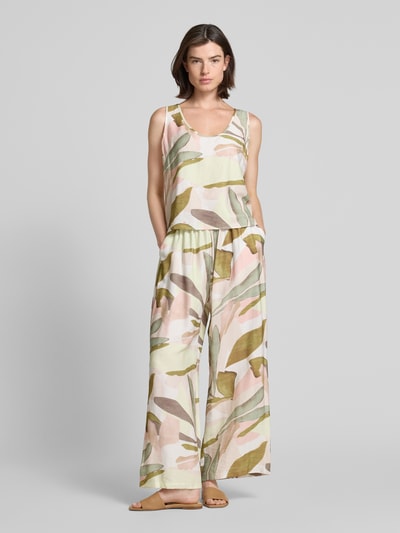 ZABAIONE Top met V-hals, model 'Pa44loma' Kaki - 1