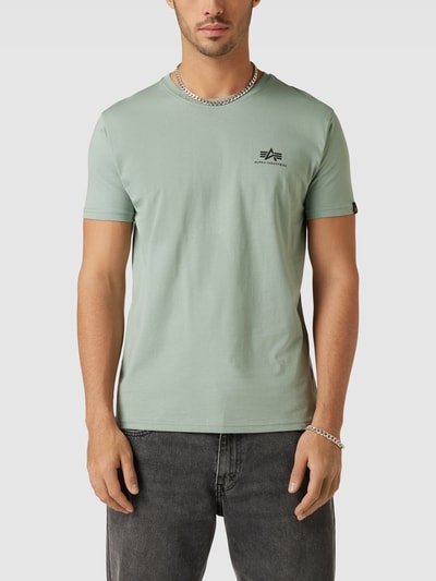 Alpha Industries T-Shirt mit Logo-Print Modell 'BASIC T SMALL LOGO' Lind 4