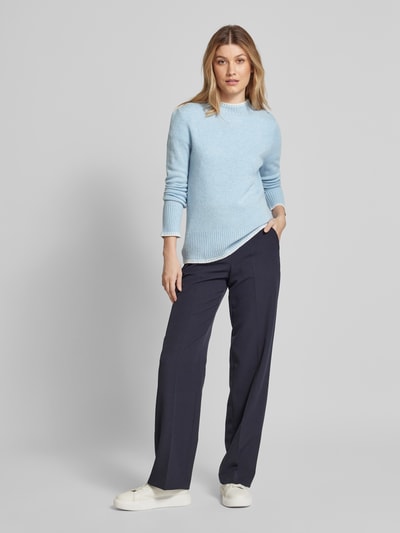 Christian Berg Woman Wollpullover mit Stehkragen Hellblau 1