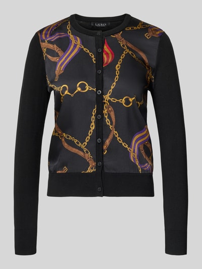 Lauren Ralph Lauren Gebreid jack met knoopsluiting, model 'OFRYAH' Zwart - 2