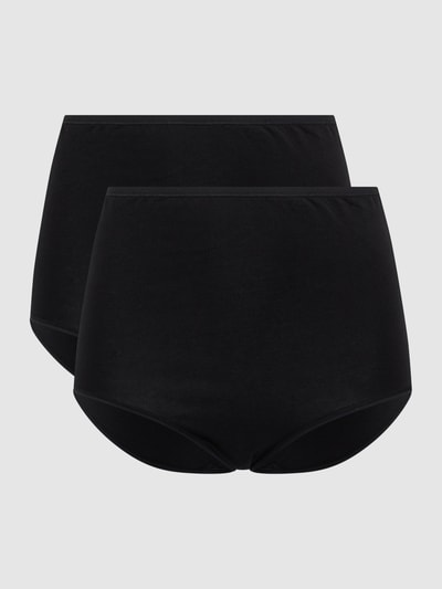 Schiesser Slip mit Stretch-Anteil im 2er-Pack Modell 'Maxi' Black 1