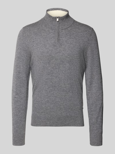 BOSS Regular fit schipperstrui van een mix van scheerwol en kasjmier, model 'HEMARLO' Middengrijs - 1