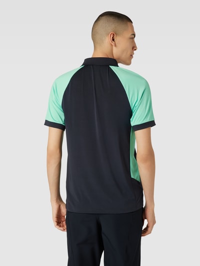 BOSS Green Poloshirt met labeldetail, model 'Pauletech' Marineblauw - 5