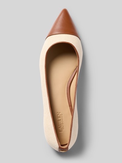 Lauren Ralph Lauren Ballerina van echt leer model 'LONDYN CAP3' Zand - 3