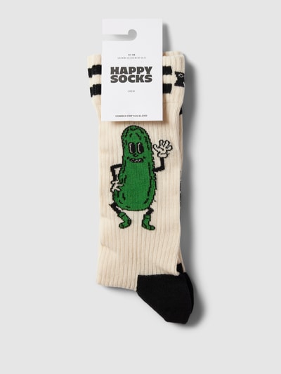 Happy Socks Socken mit Motiv-Print Modell 'Pickles' Offwhite 3