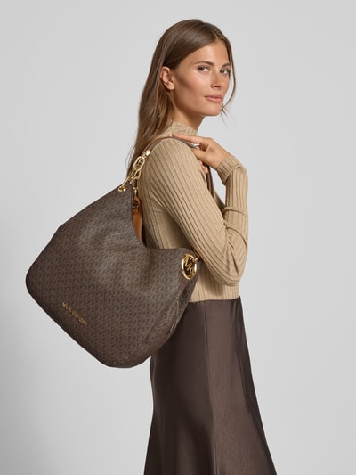 MICHAEL Michael Kors Handtasche mit Label-Applikation Modell 'LILLIE' Dunkelbraun 1