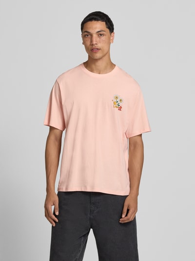 JACK & JONES T-shirt met motiefprint model 'VINTAGE CARTOON' Abrikoos - 4