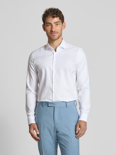 Jake*s Slim Fit Business-Hemd mit Haifischkragen Weiss 4