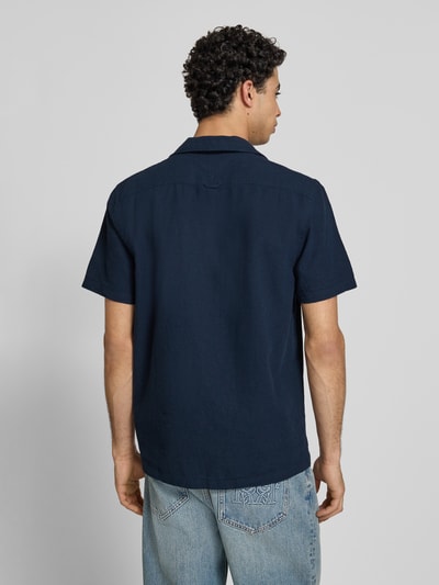 Tommy Jeans Regular Fit Freizeithemd aus Leinen-Baumwoll-Mix Marine 5