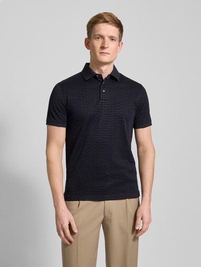 Emporio Armani Slim Fit Poloshirt mit Label-Print Marine 4