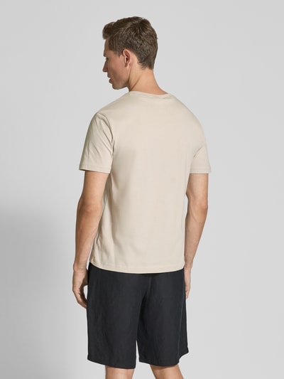 CK Calvin Klein T-Shirt mit Label-Print Beige 5