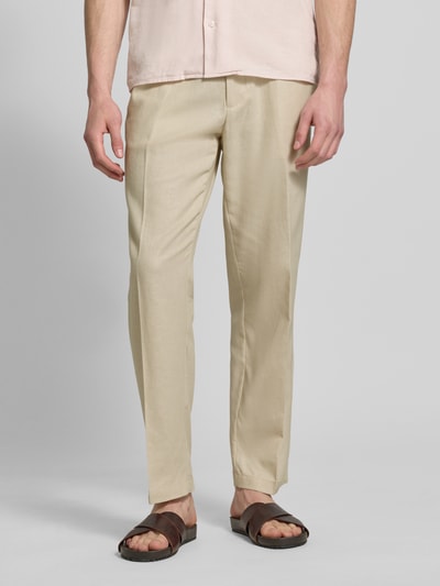 CK Calvin Klein Regular Fit Leinenhose aus Leinen-Baumwoll-Mix Beige 4