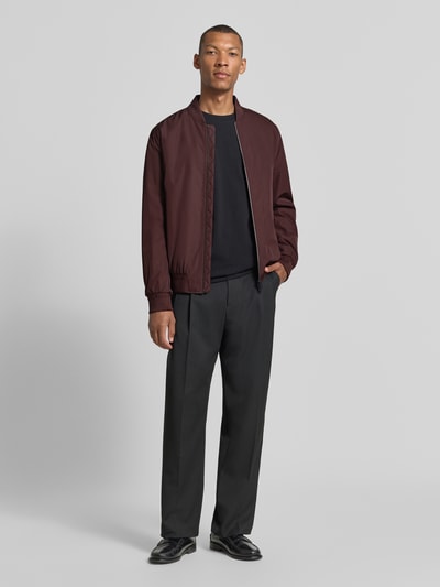 CINQUE Regular Fit Jacke mit Stehkragen Modell 'Rapid' Dunkelrot 1
