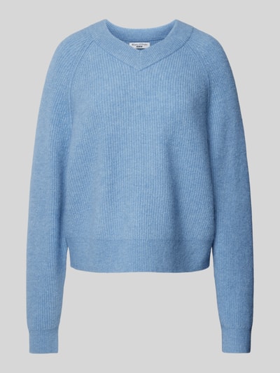 Marc O'Polo Denim Gebreide pullover met ribboorden Lichtblauw - 2