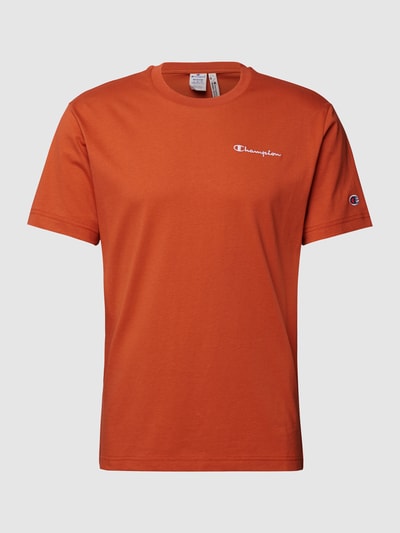 CHAMPION T-Shirt mit Label-Stitchings Rostrot 2