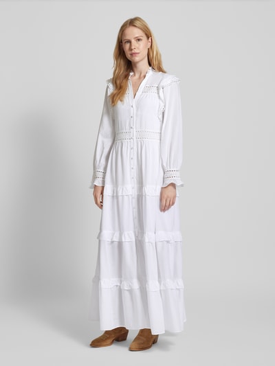 Ivy Oak Maxi-jurk met knoopsluiting, model 'DENISA' Offwhite - 1