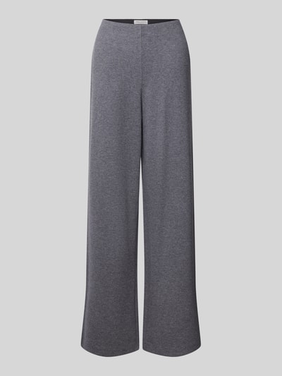 Marc O'Polo Spodnie szerokie z mieszanki bawełny Ciemnoszary melanż 2