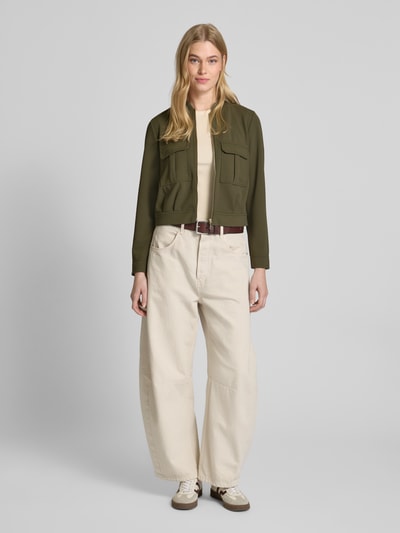 Zero Blazer mit Brustpattentaschen Khaki 1