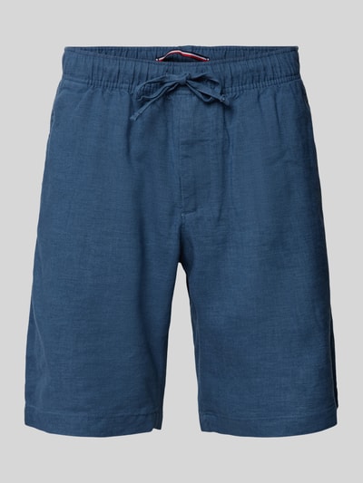 Tommy Hilfiger Regular Fit Leinenbermudas mit Tunnelzug Modell 'HARLEM' Ocean 2