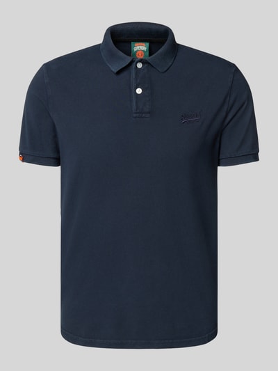 Superdry Regular Fit Poloshirt mit Label-Stitching Dunkelblau 2