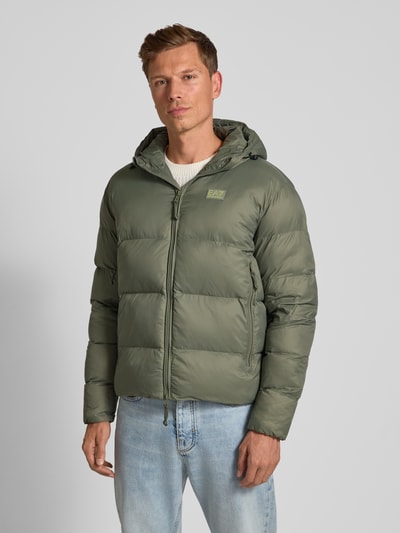 EA7 Emporio Armani Gewatteerd jack met labelpatch, model 'MOUNTAIN’ Lindegroen - 4