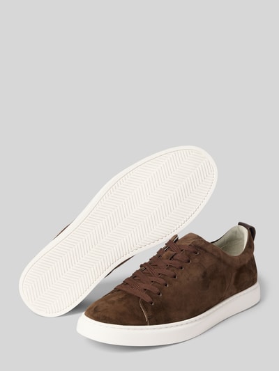CG – CLUB of GENTS Sneakersy z naturalnej skóry w imitacji weluru model 'Uwin' Ciemnobrązowy 4