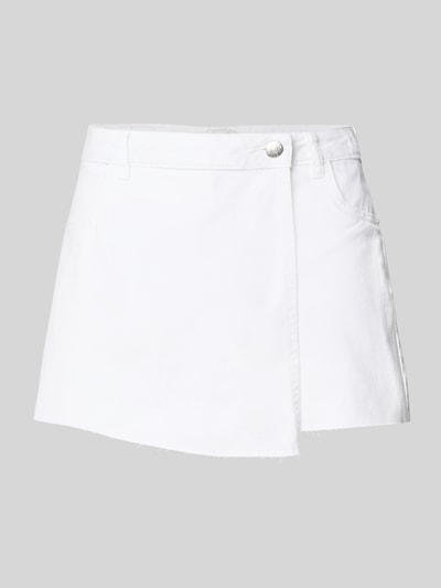 Only Regular Fit Jeansshorts-Rock in Wickel-Optik Modell 'TEXAS' Weiss 2