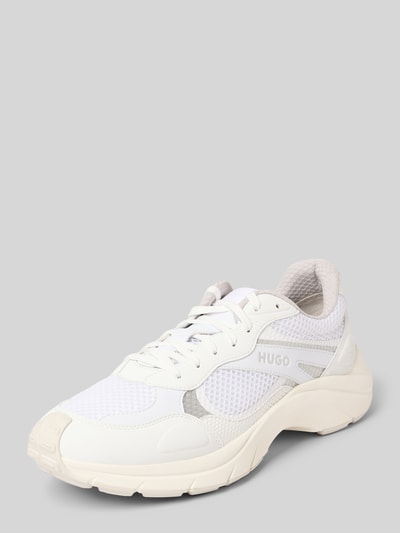 HUGO Sneaker mit Schnürung und Label-Detail Weiss 1