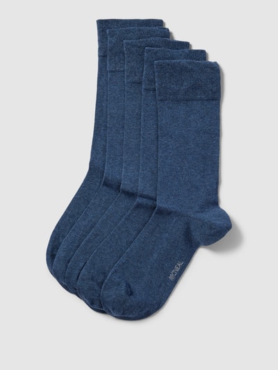 MCNEAL Socken mit elastischem Rippenbündchen im 5er-Pack Rauchblau Melange 1